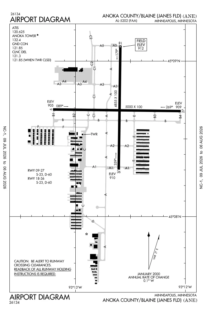 FAA airport diagram for KANE