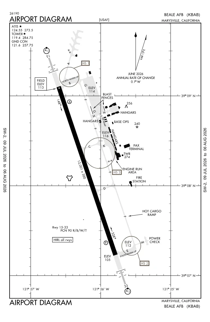 FAA airport diagram for KBAB
