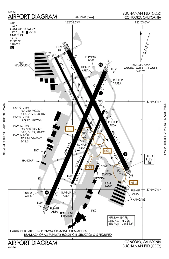 FAA airport diagram for KCCR