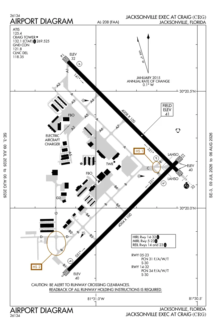 FAA airport diagram for KCRG