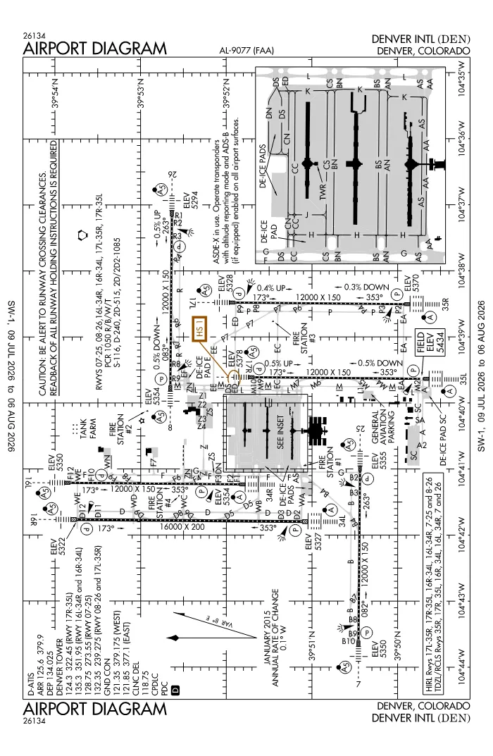 FAA airport diagram for KDEN