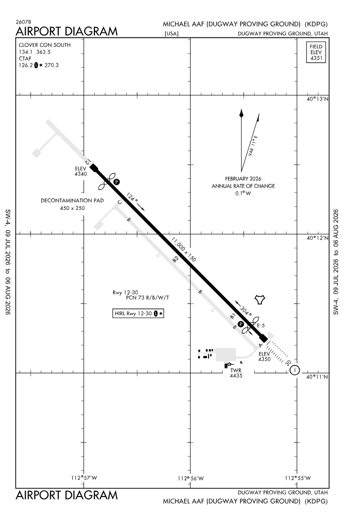 FAA airport diagram for KDPG