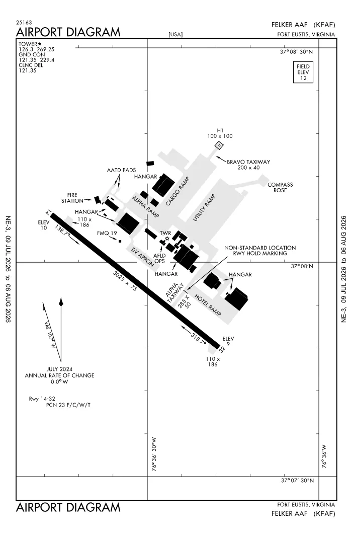 FAA airport diagram for KFAF