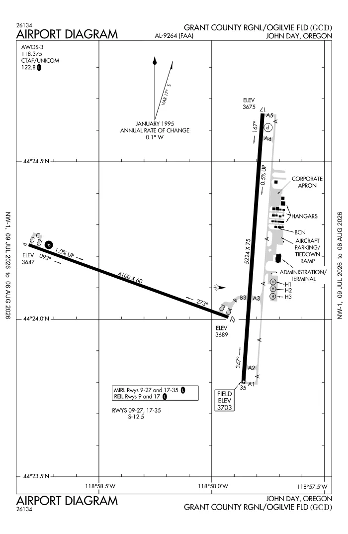 FAA airport diagram for KGCD