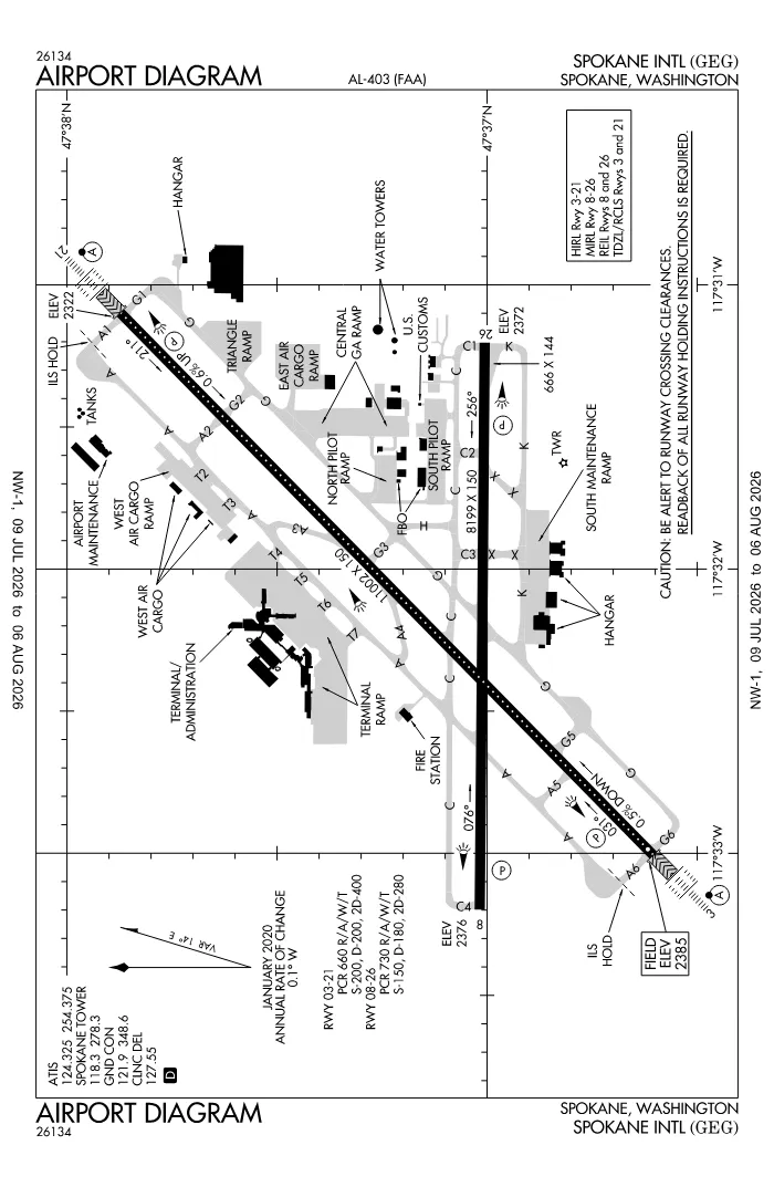 FAA airport diagram for KGEG