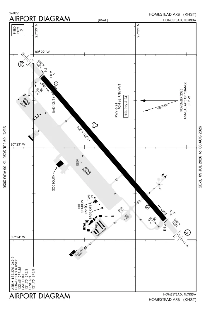 FAA airport diagram for KHST