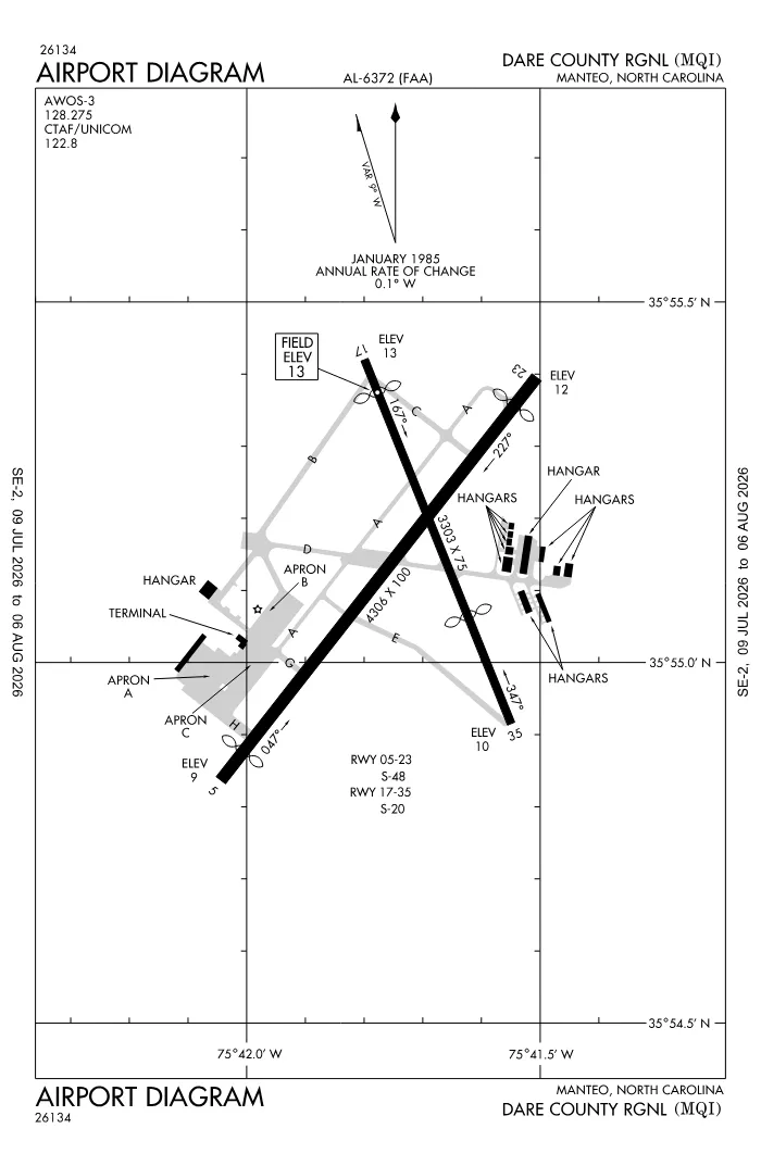 FAA airport diagram for KMQI