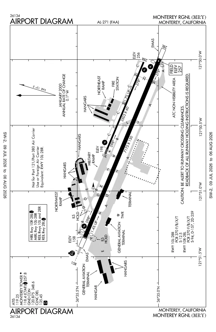 FAA airport diagram for KMRY