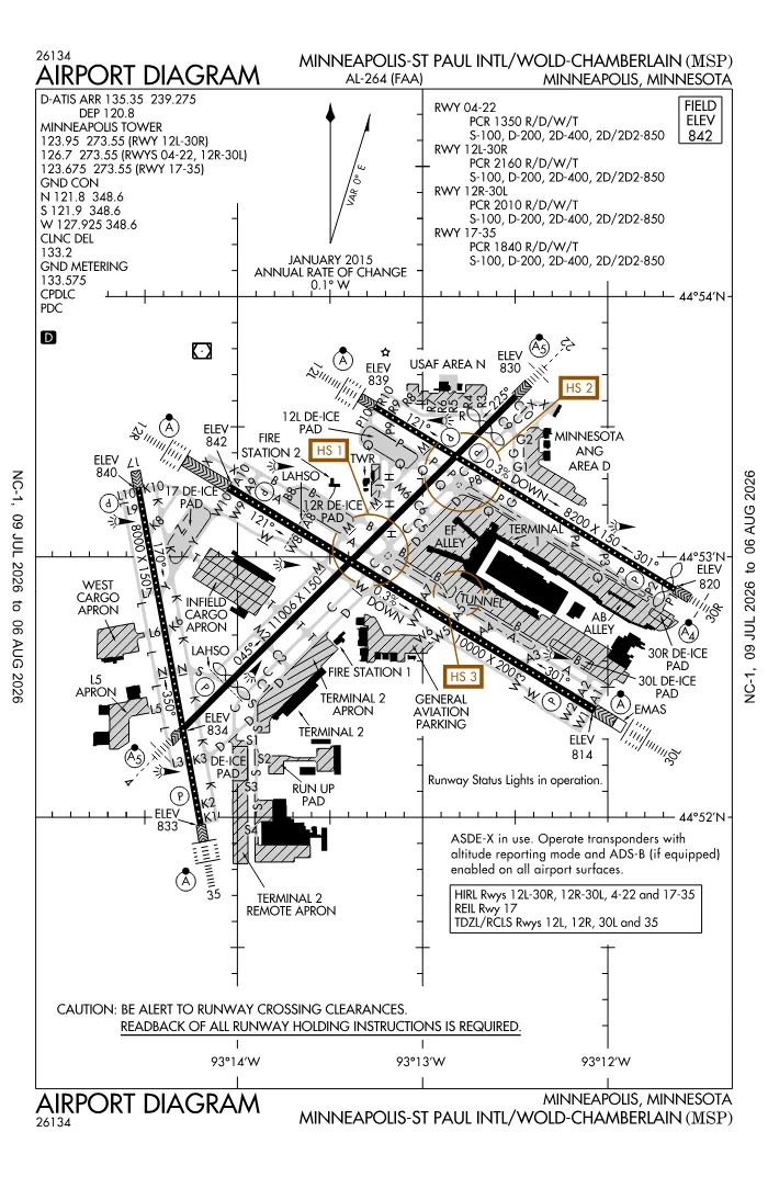FAA airport diagram for KMSP