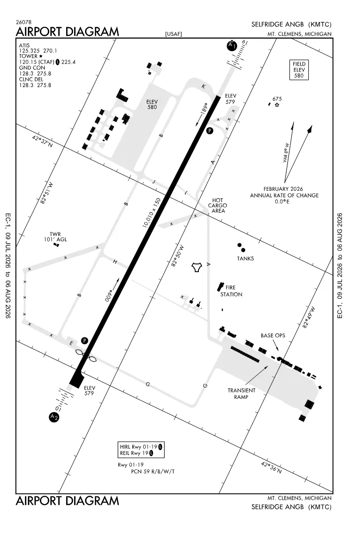 FAA airport diagram for KMTC