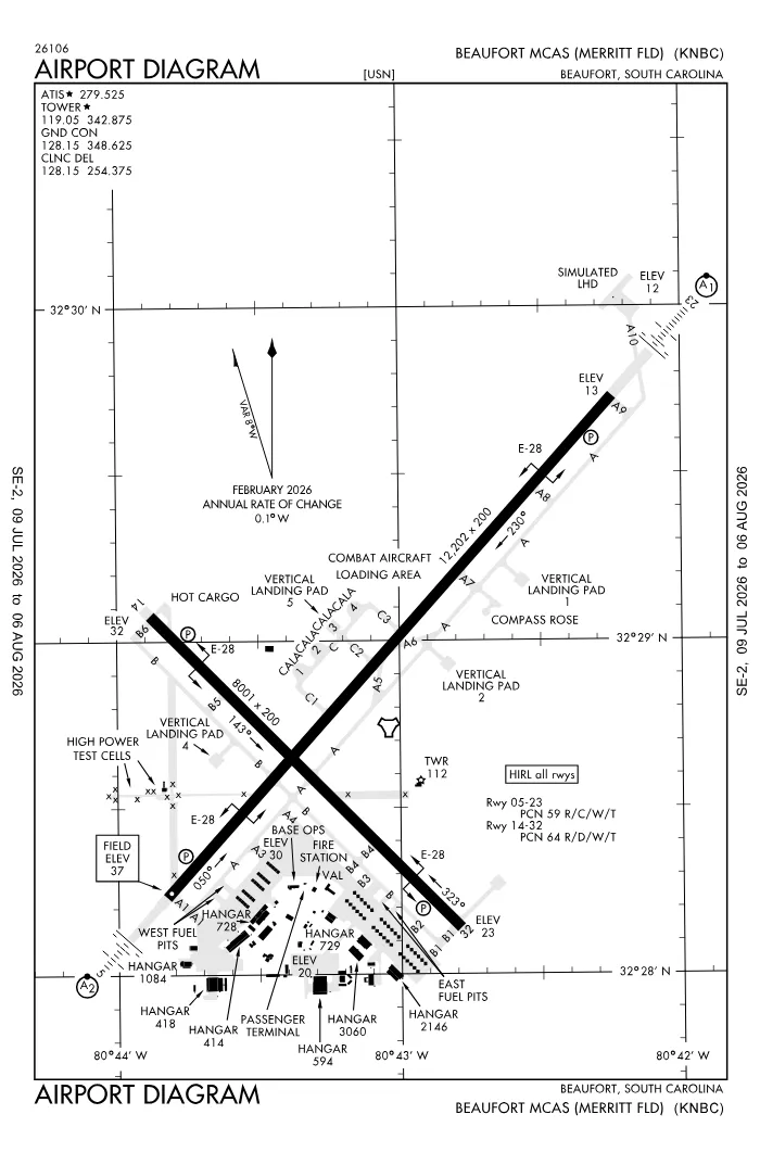 FAA airport diagram for KNBC