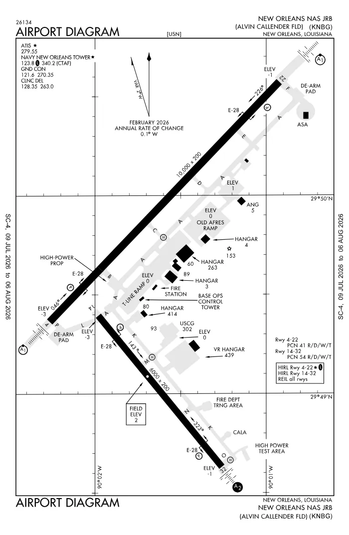 FAA airport diagram for KNBG
