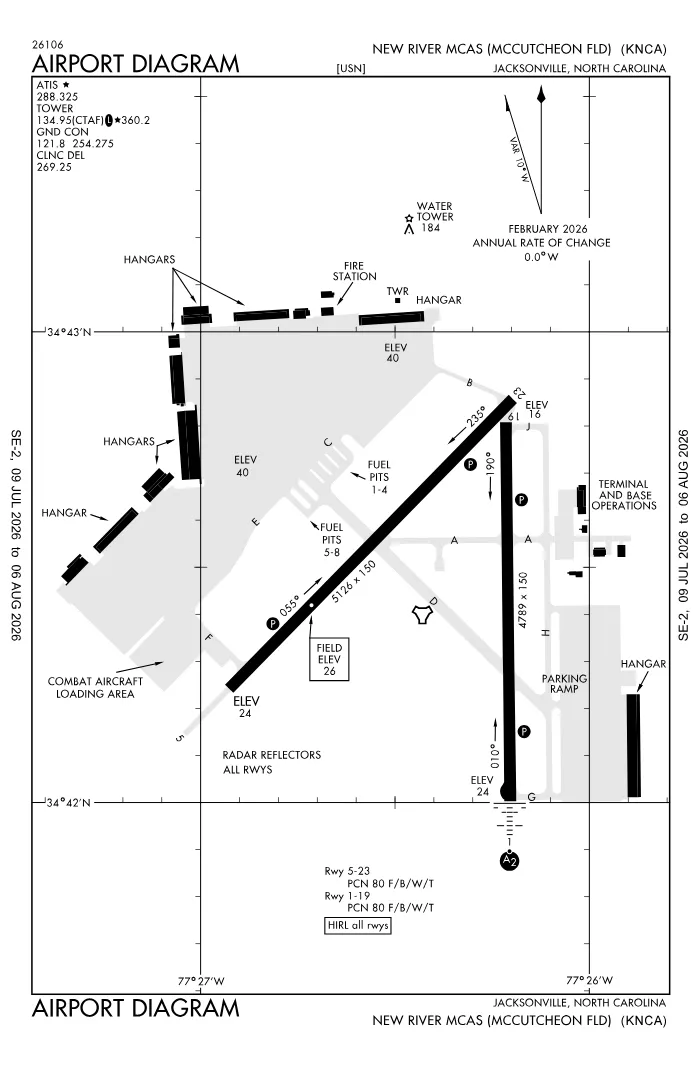 FAA airport diagram for KNCA