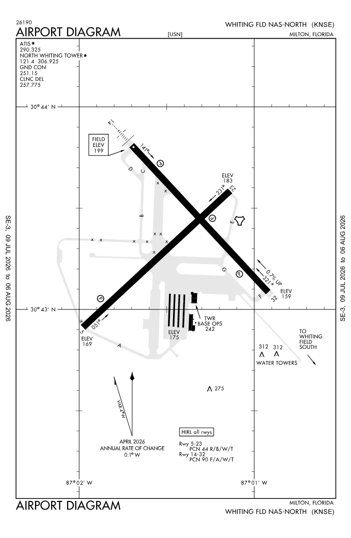FAA airport diagram for KNSE