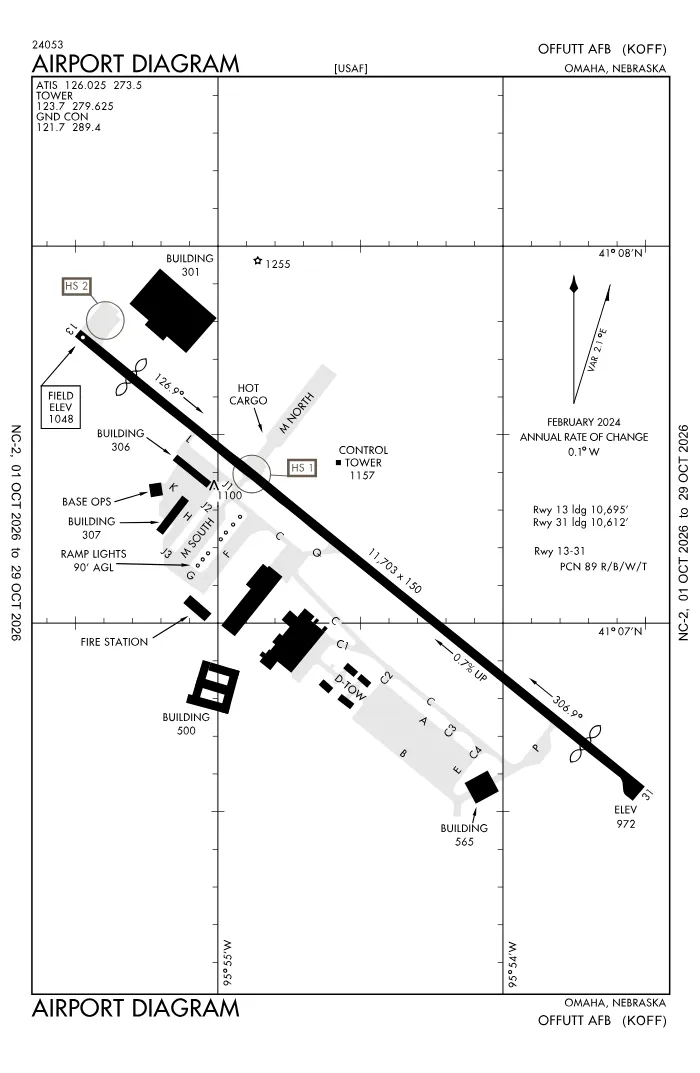 FAA airport diagram for KOFF