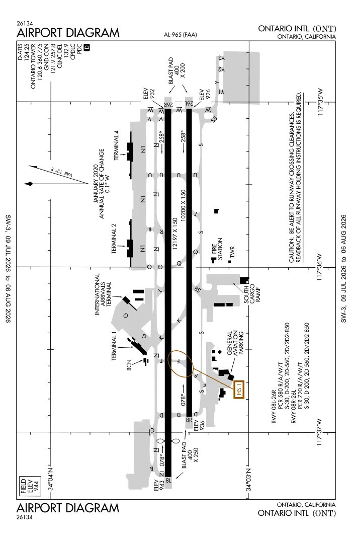 FAA airport diagram for KONT