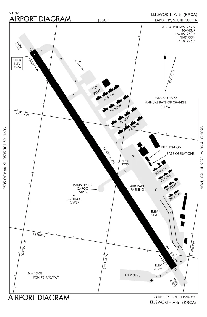 FAA airport diagram for KRCA