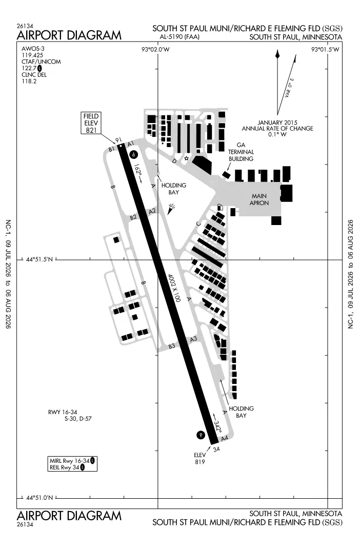 FAA airport diagram for KSGS
