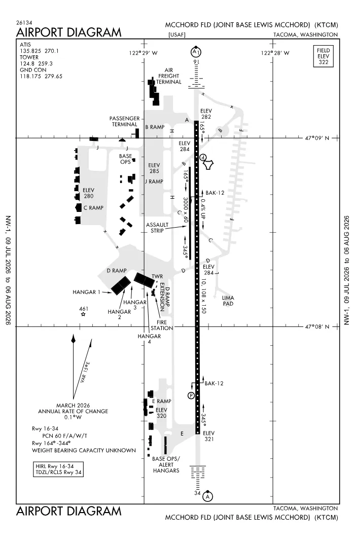 FAA airport diagram for KTCM