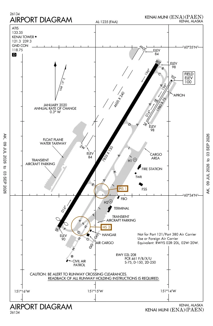 FAA airport diagram for PAEN