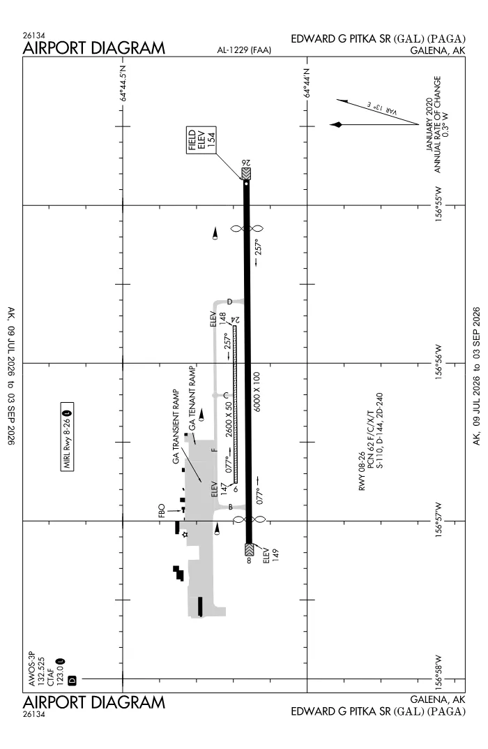 FAA airport diagram for PAGA