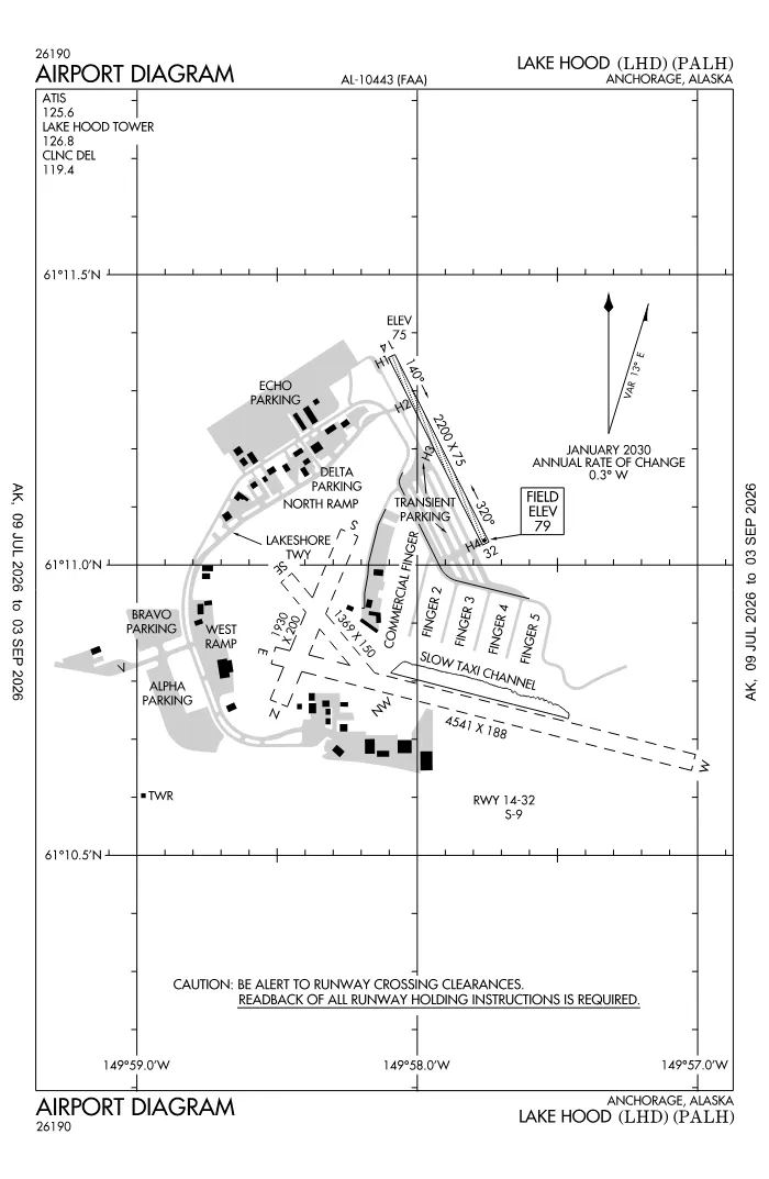 FAA airport diagram for PALH