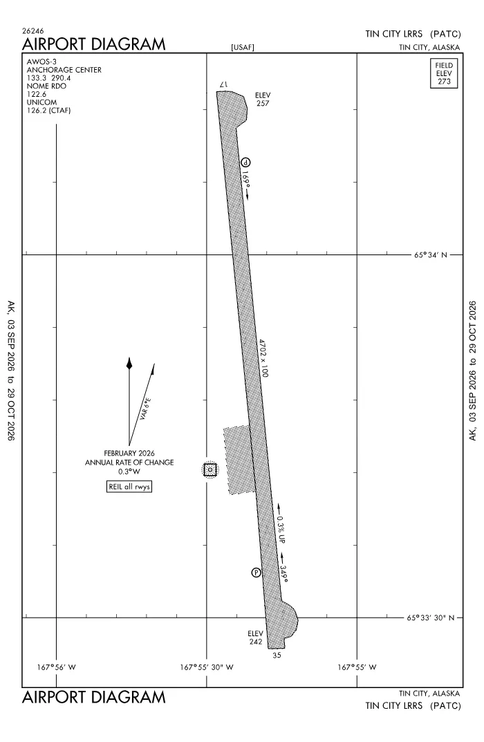 FAA airport diagram for PATC